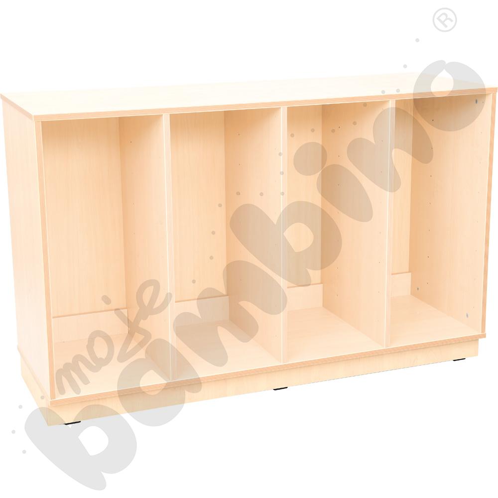 Szafka Flexi D na pojemniki na cokole - 4 kolumny