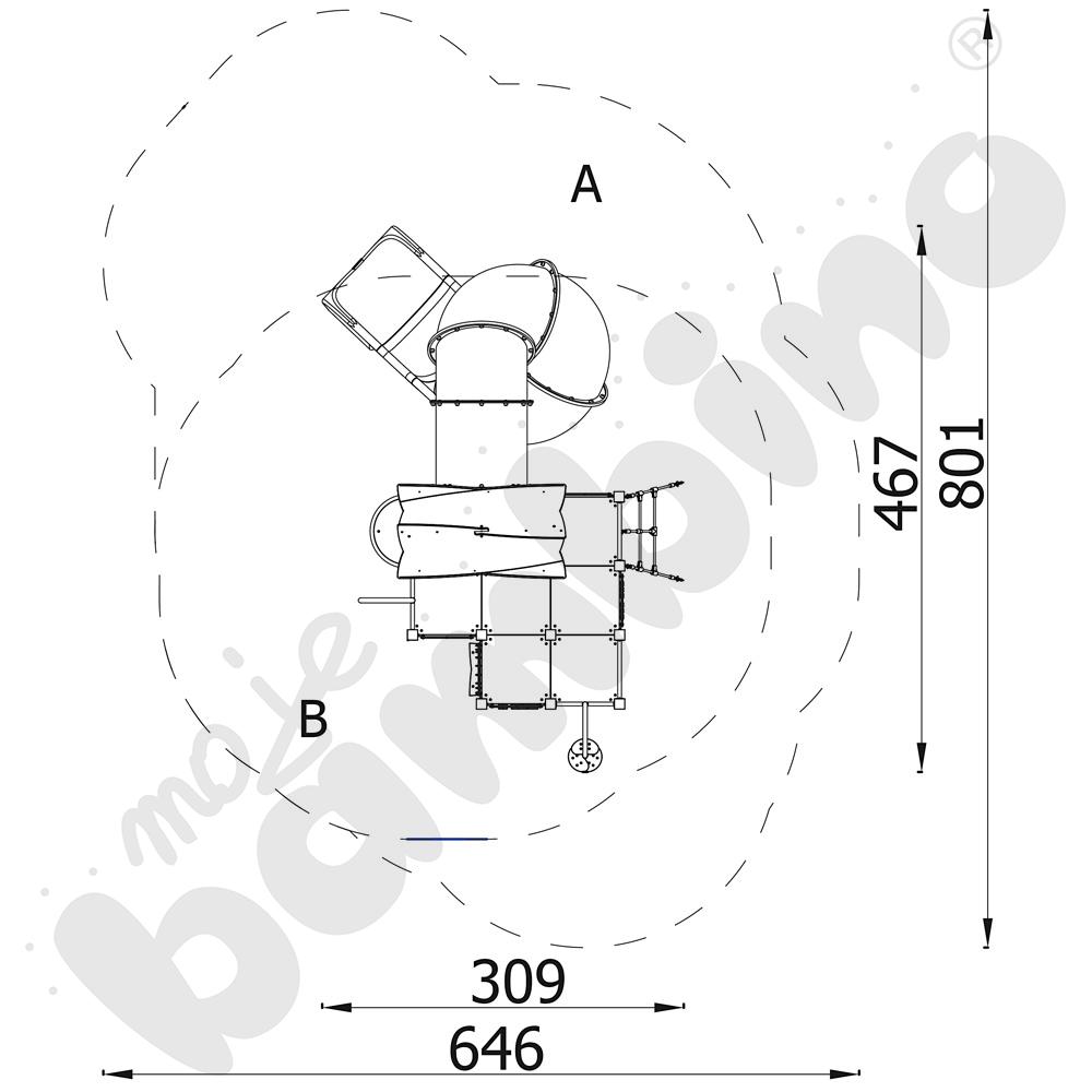 Zestaw Urbi 14, słupy metalowe A