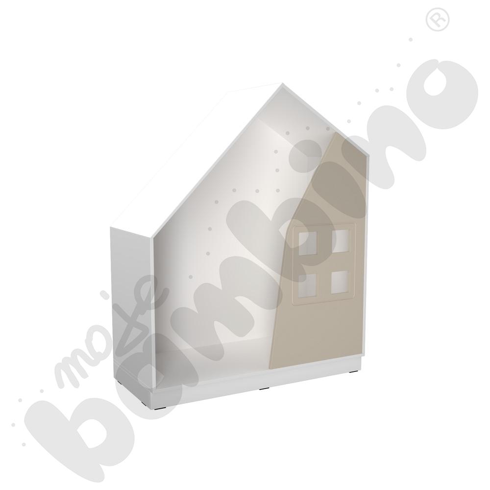 Quadro - szafka-domek - jasnobrązowa, skrzynia biała