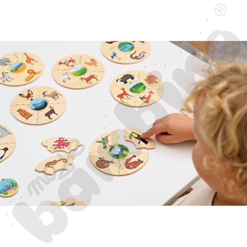 Układanka - środowiska życia zwierząt