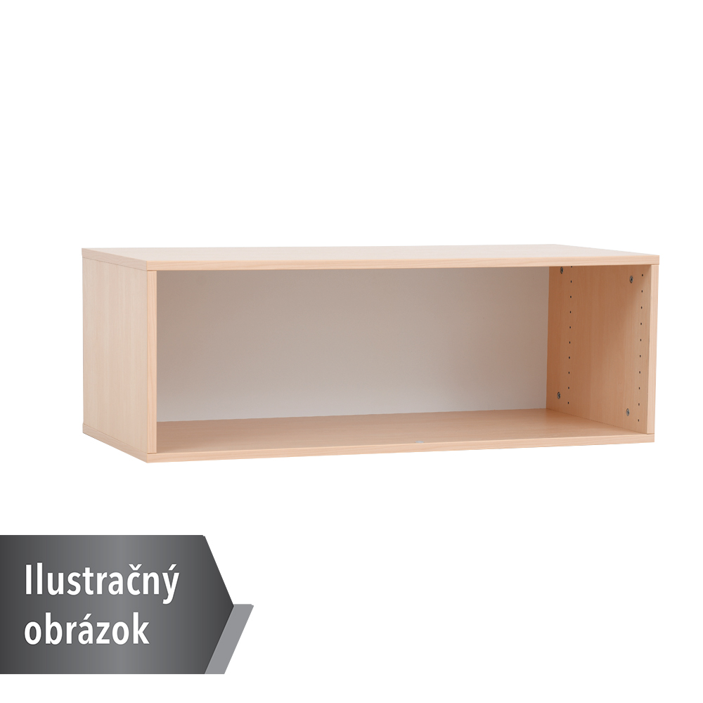 Nadstavec Grande S ku skrinke na plastové úložné boxy, šírka 104 - biely 