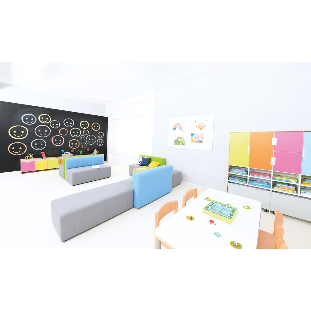 Sedačka Modern Plus sivo-modrá