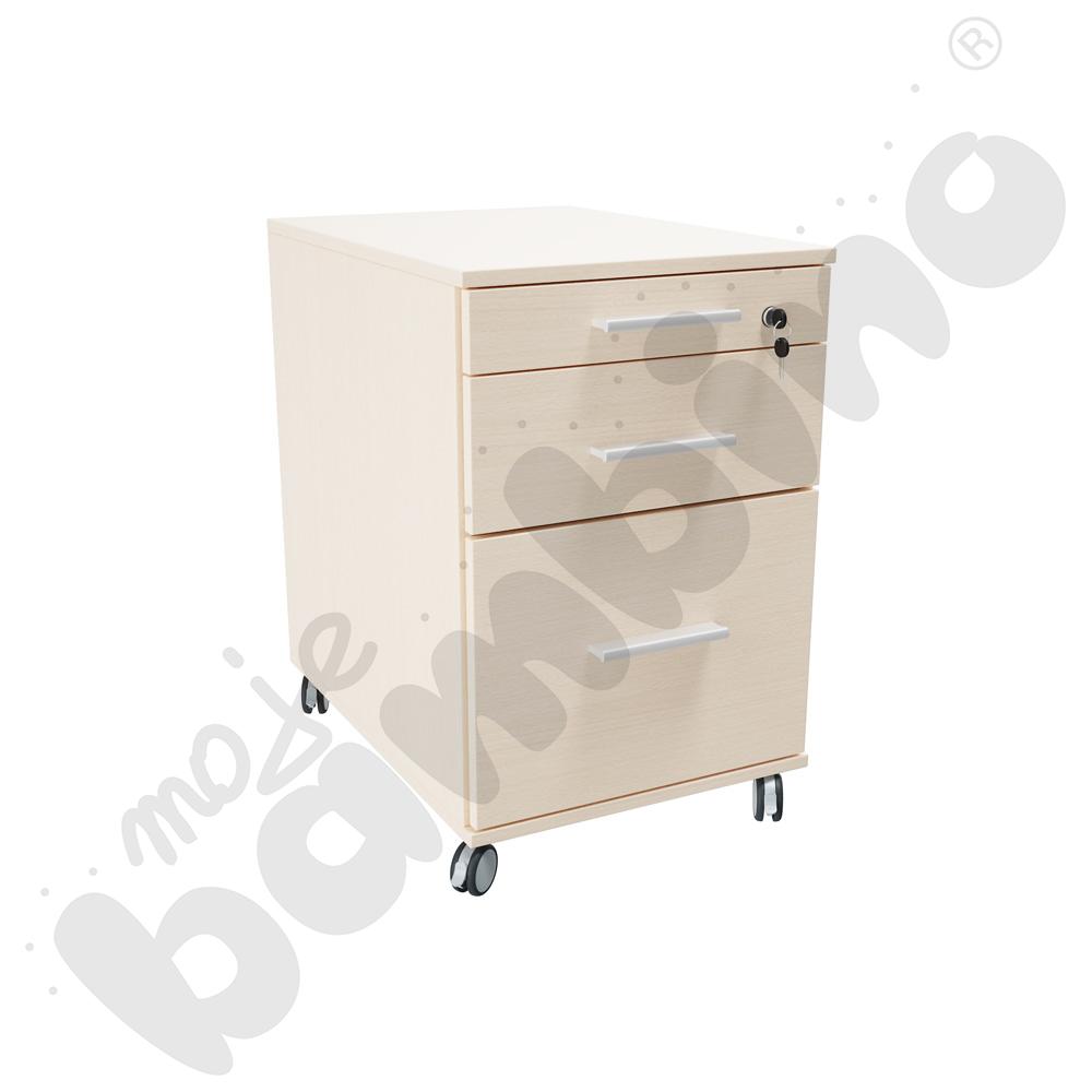 Kontenerek z piórnikiem i kartoteką - klon jasny