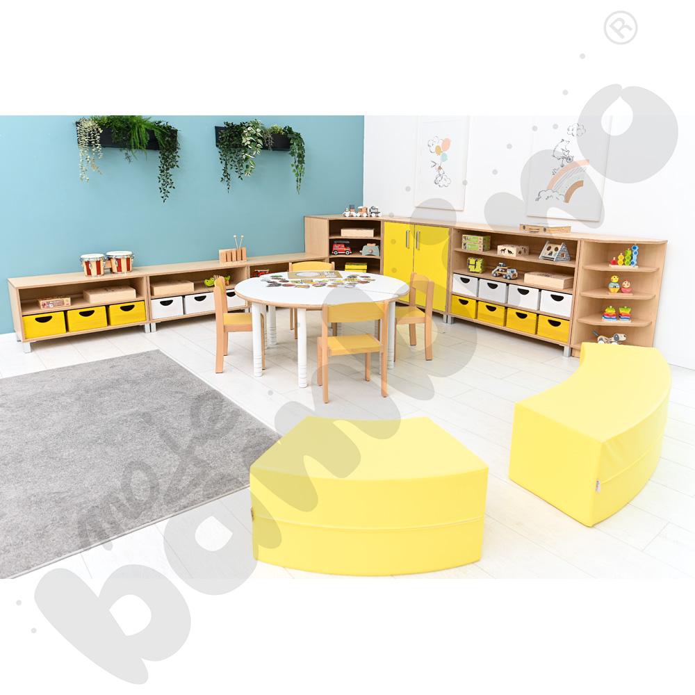 Siedzisko Paolo krótkie, jasnożółty pastel