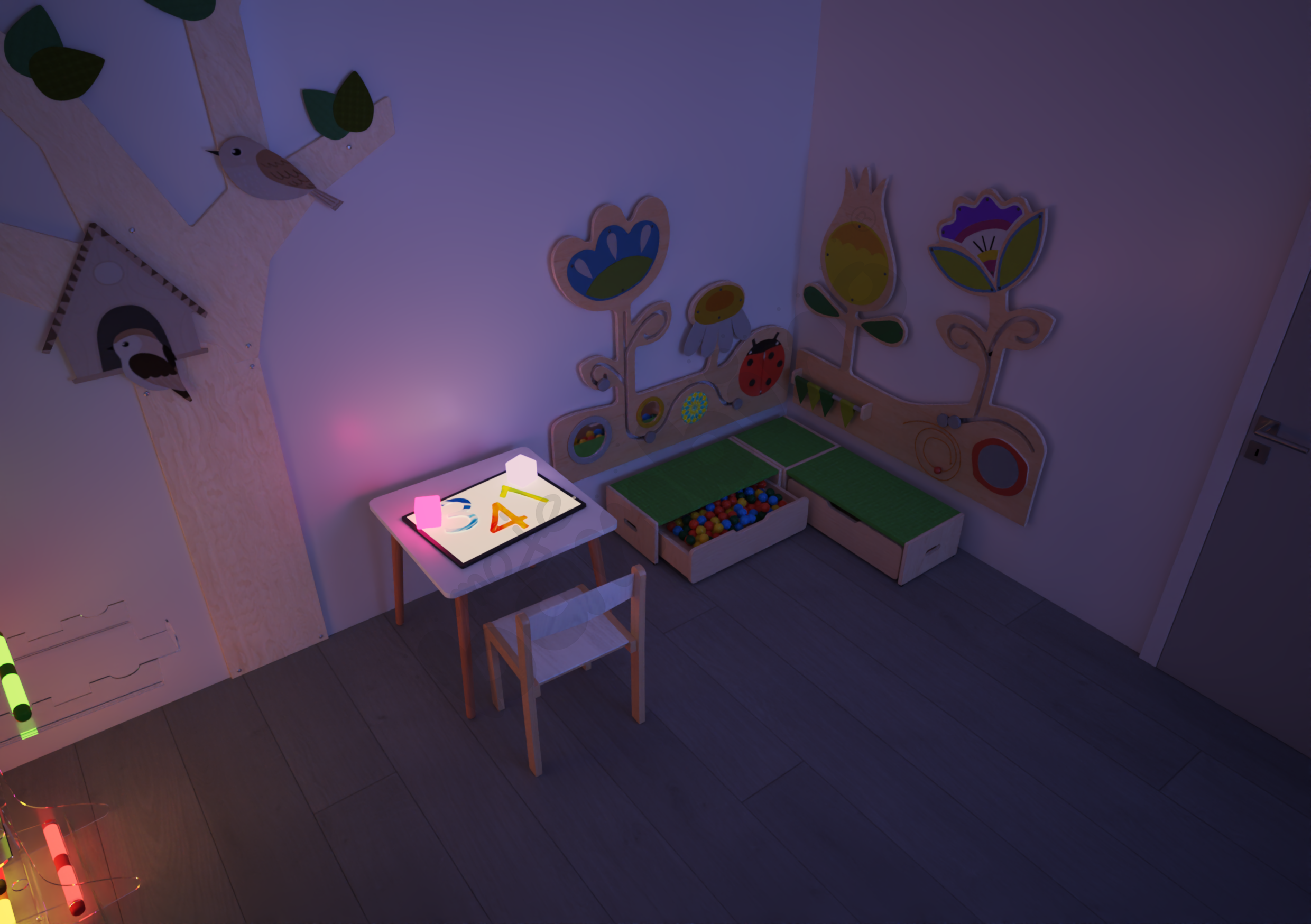 Sala doświadczania świata 3 Snoezelen