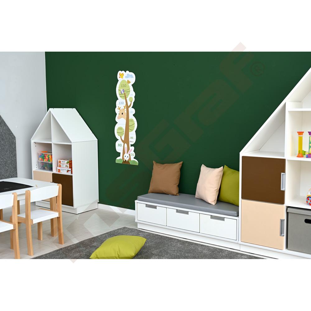 Quadro - skříňka-lavička 3 - šedý sedák - bílá