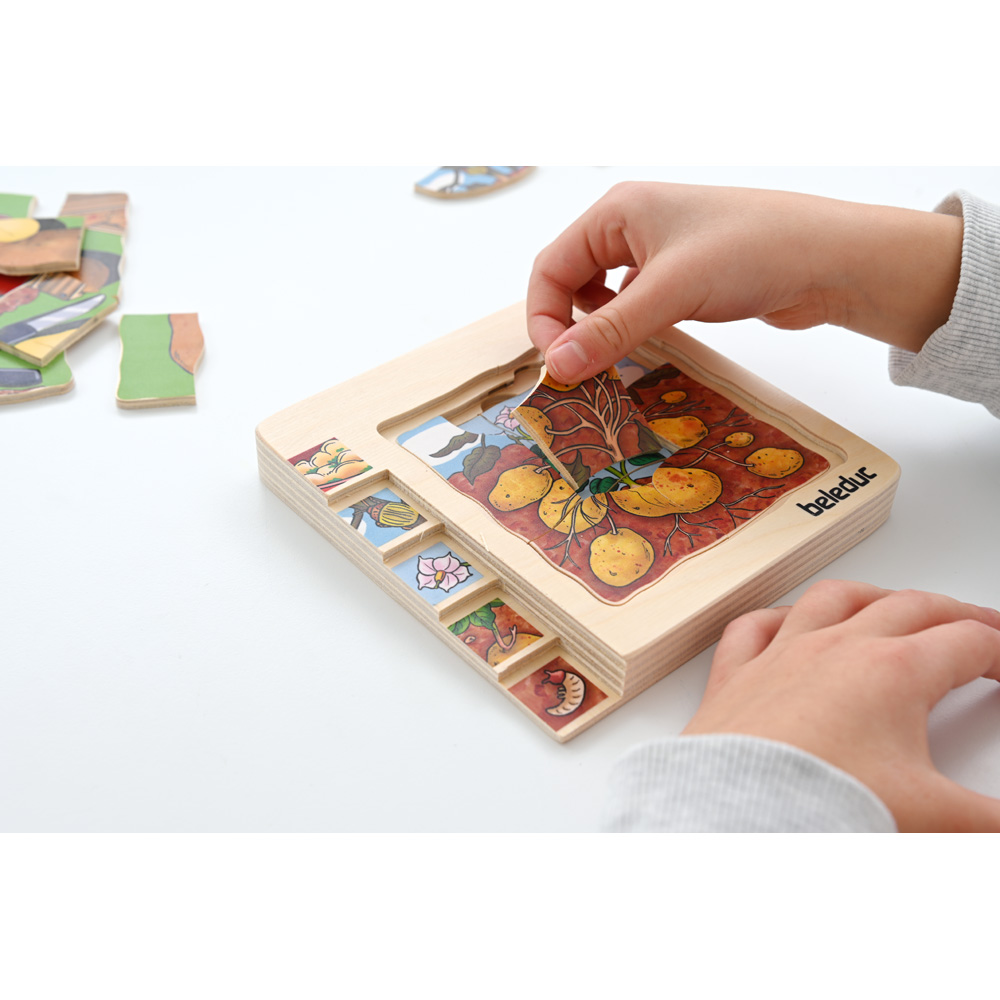 Edukačné viacvrstvové puzzle - zemiaky