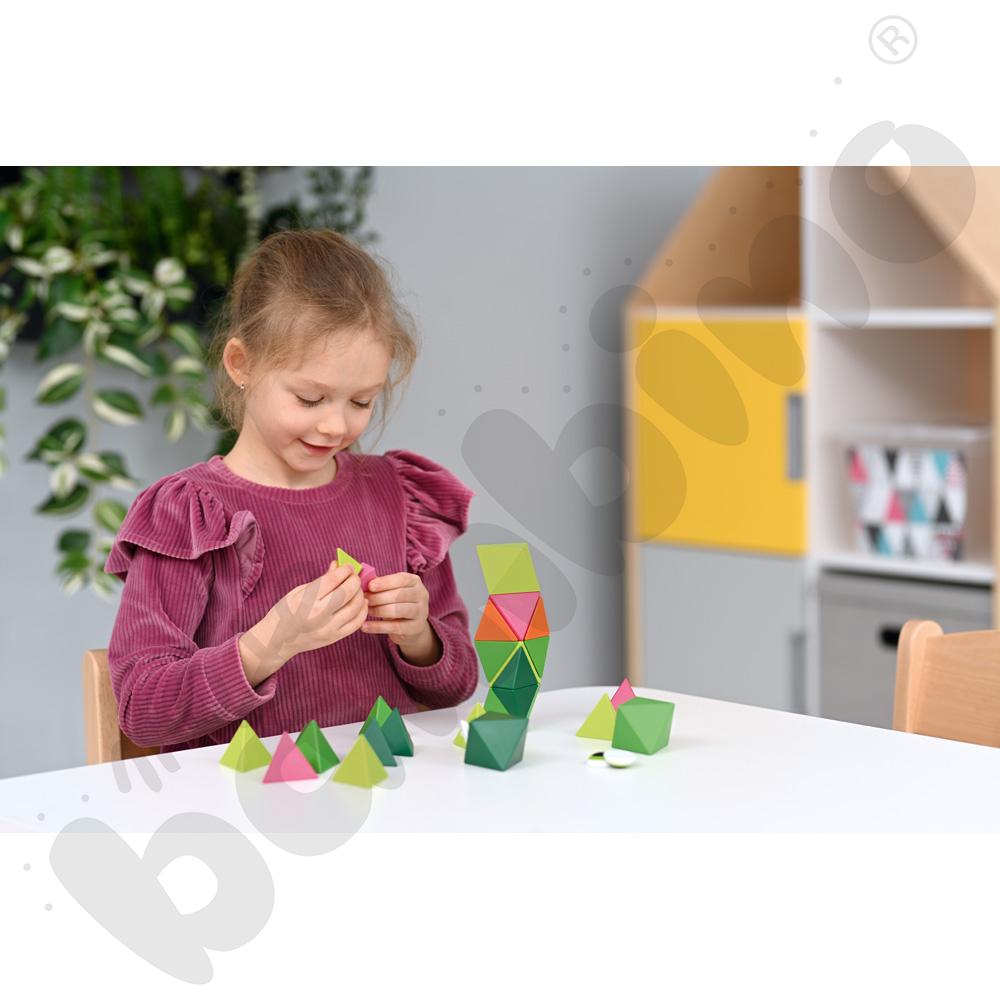 Klocki magnetyczne Trido, 36 elem. - kolory dżungli