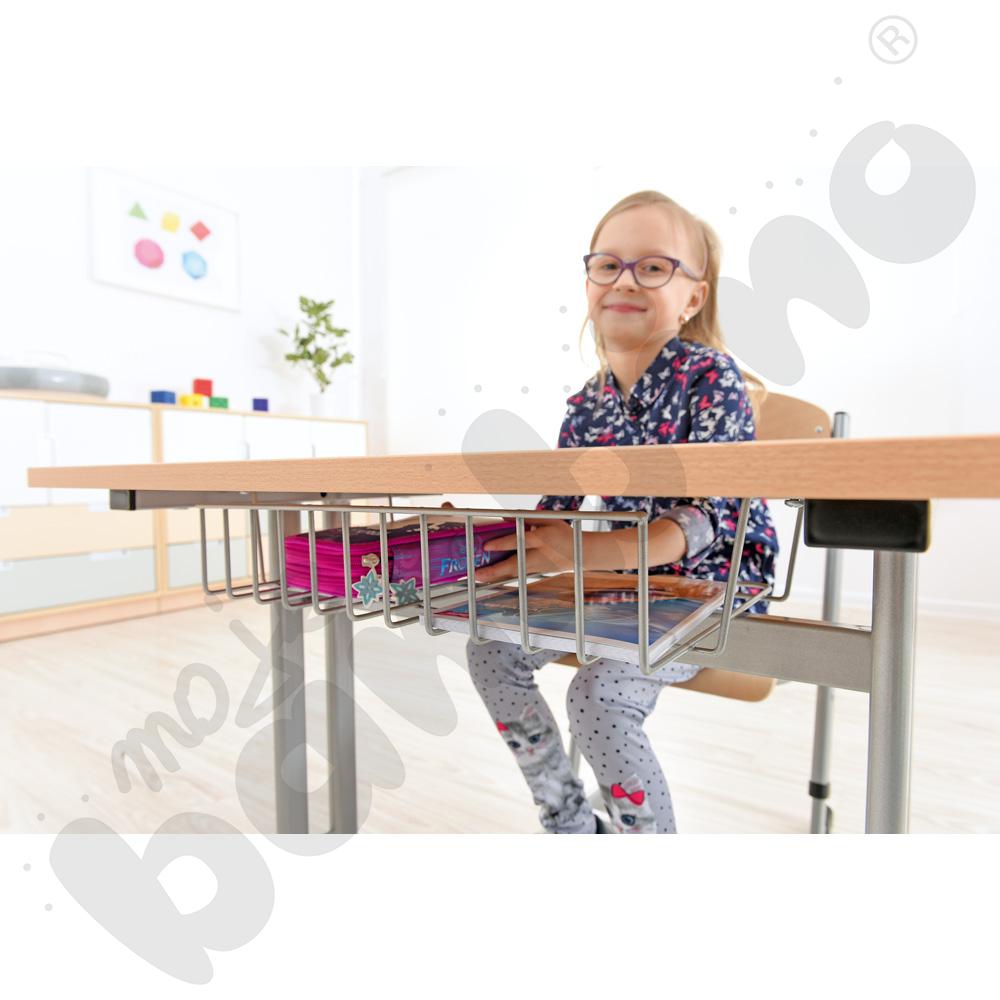 Koszyk druciany do stołów szkolnych aluminium