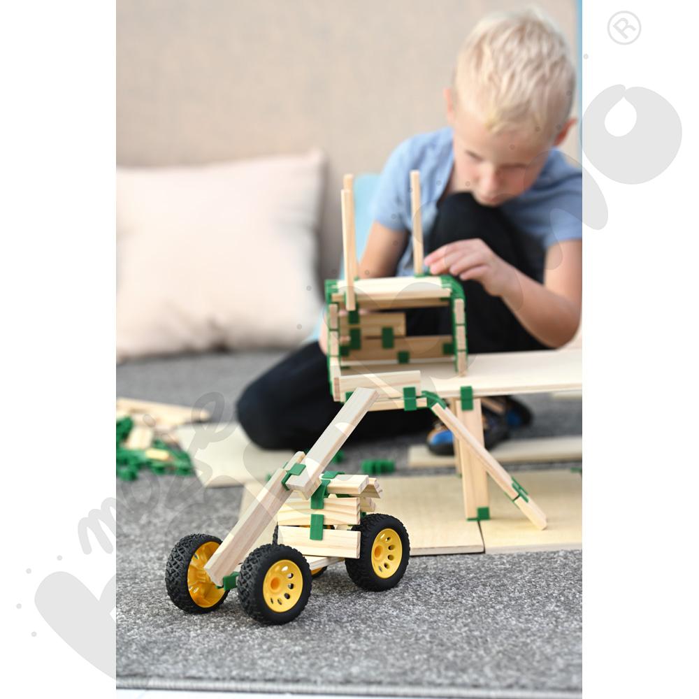 Join Clips - zestaw drewnianych klocków, 566 elem.  