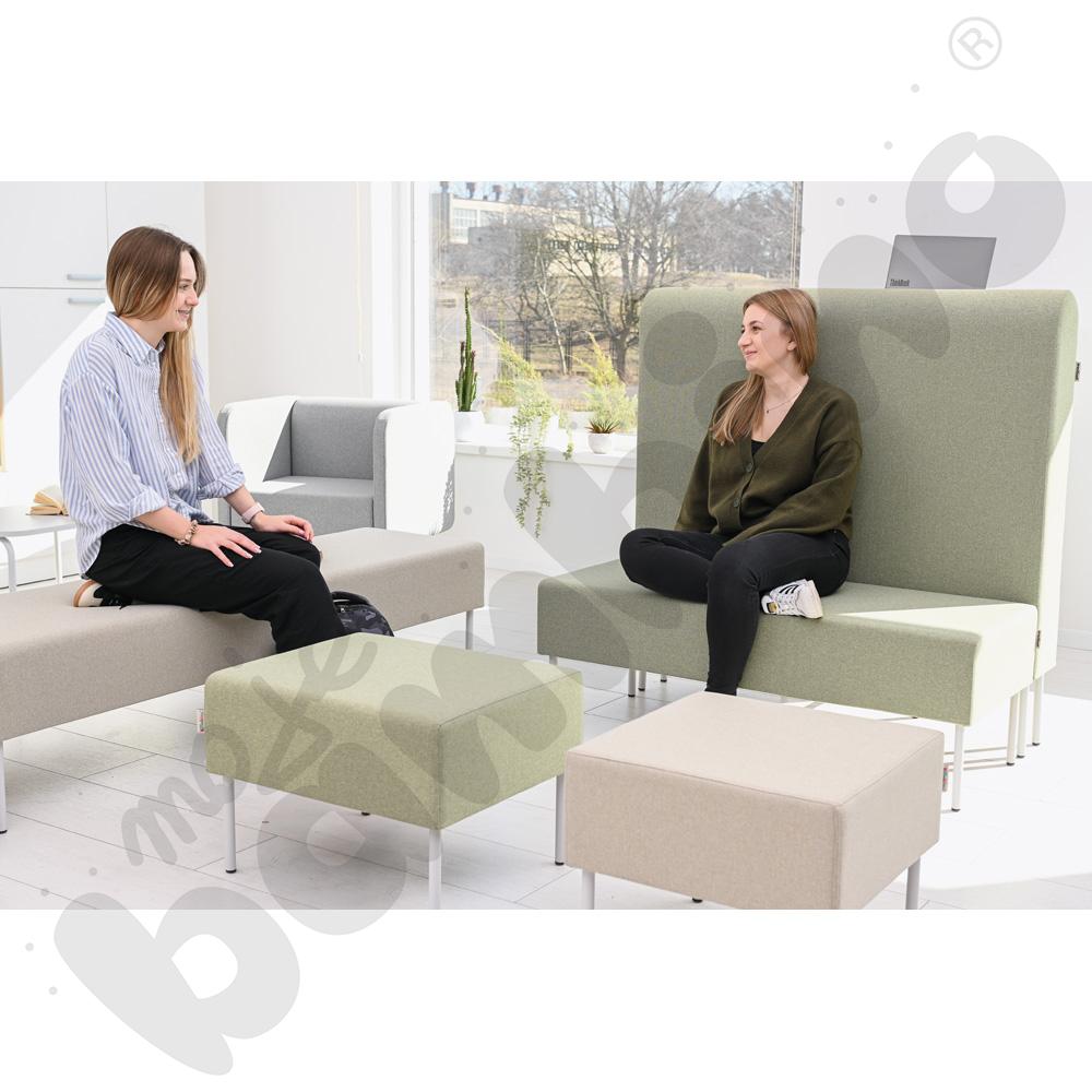 Pufa Versa 120x50 cm z plastikowymi stopkami, stelaż jasnoszary, tkanina RO27