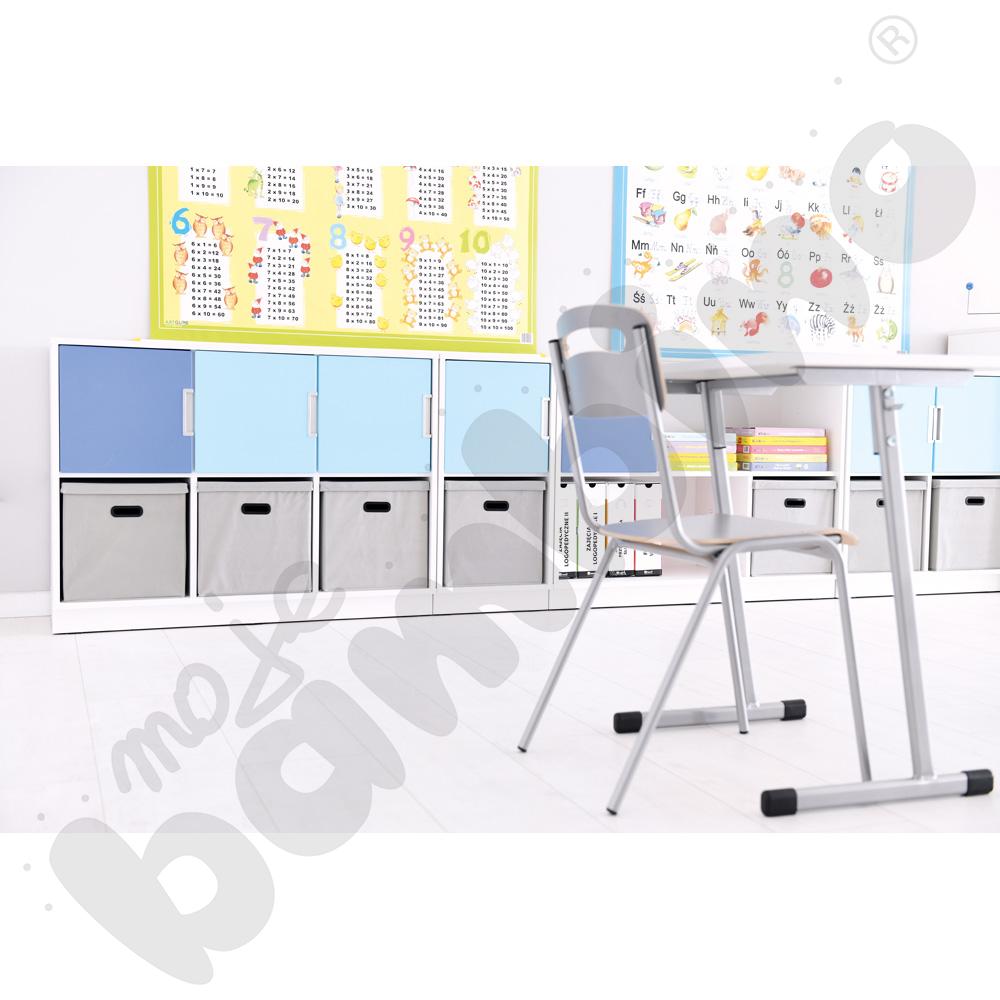 Quadro - drzwiczki małe 90 st. mocowane do korpusu - niebieskie