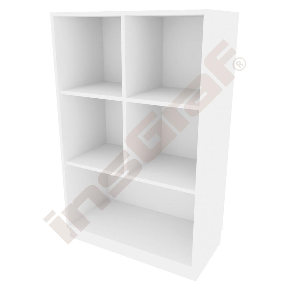 Quadro - Kombischrank L für 2 breite Schubladen, B 79, weiß