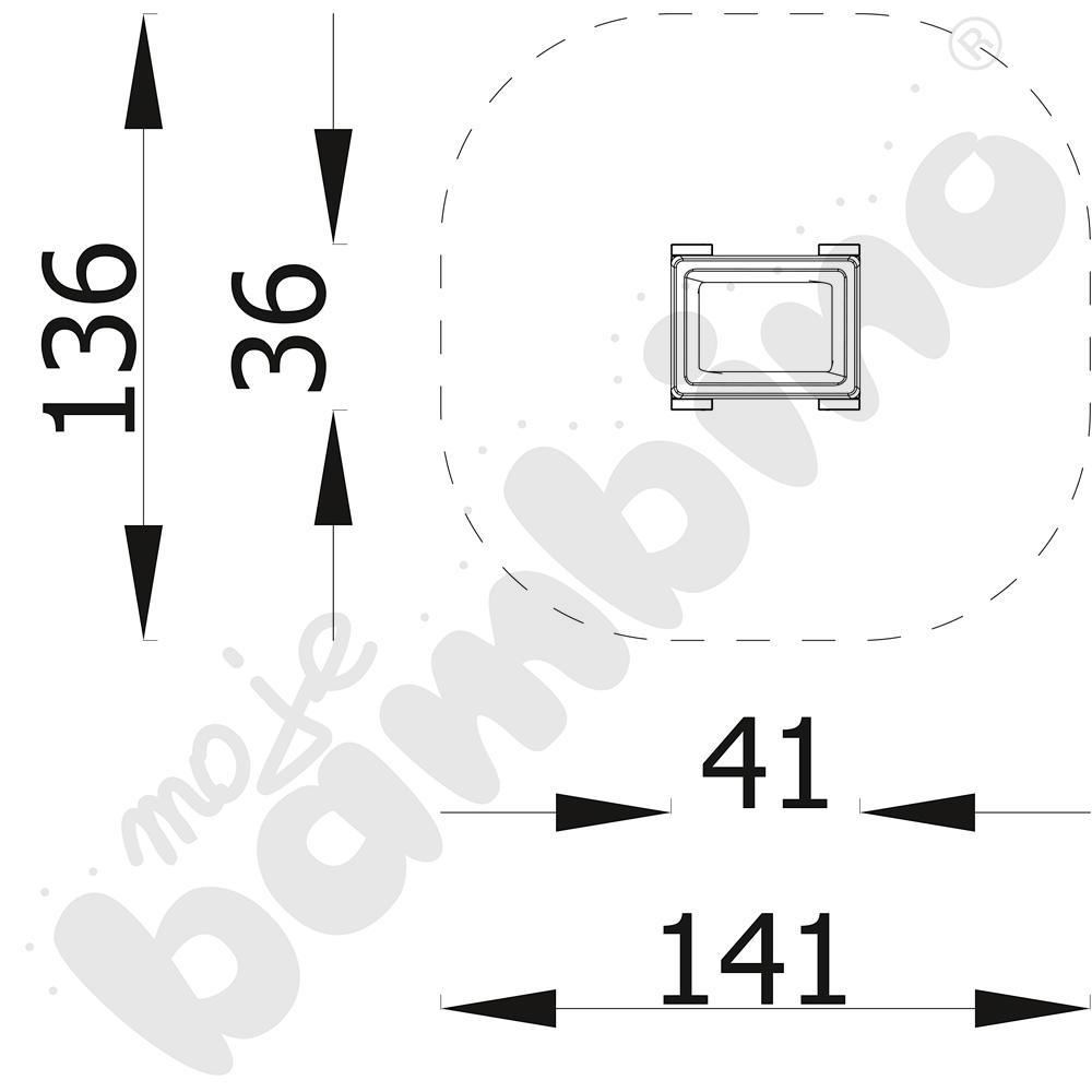 Donica Terra z pojemnikiem, wysoka z kotwami