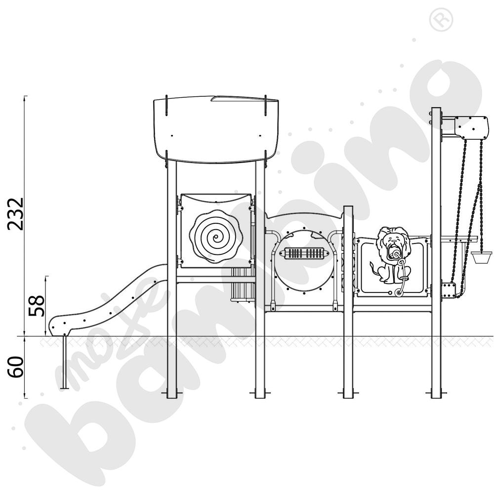 Quadro Baby - zestaw 12530, metalowe słupy