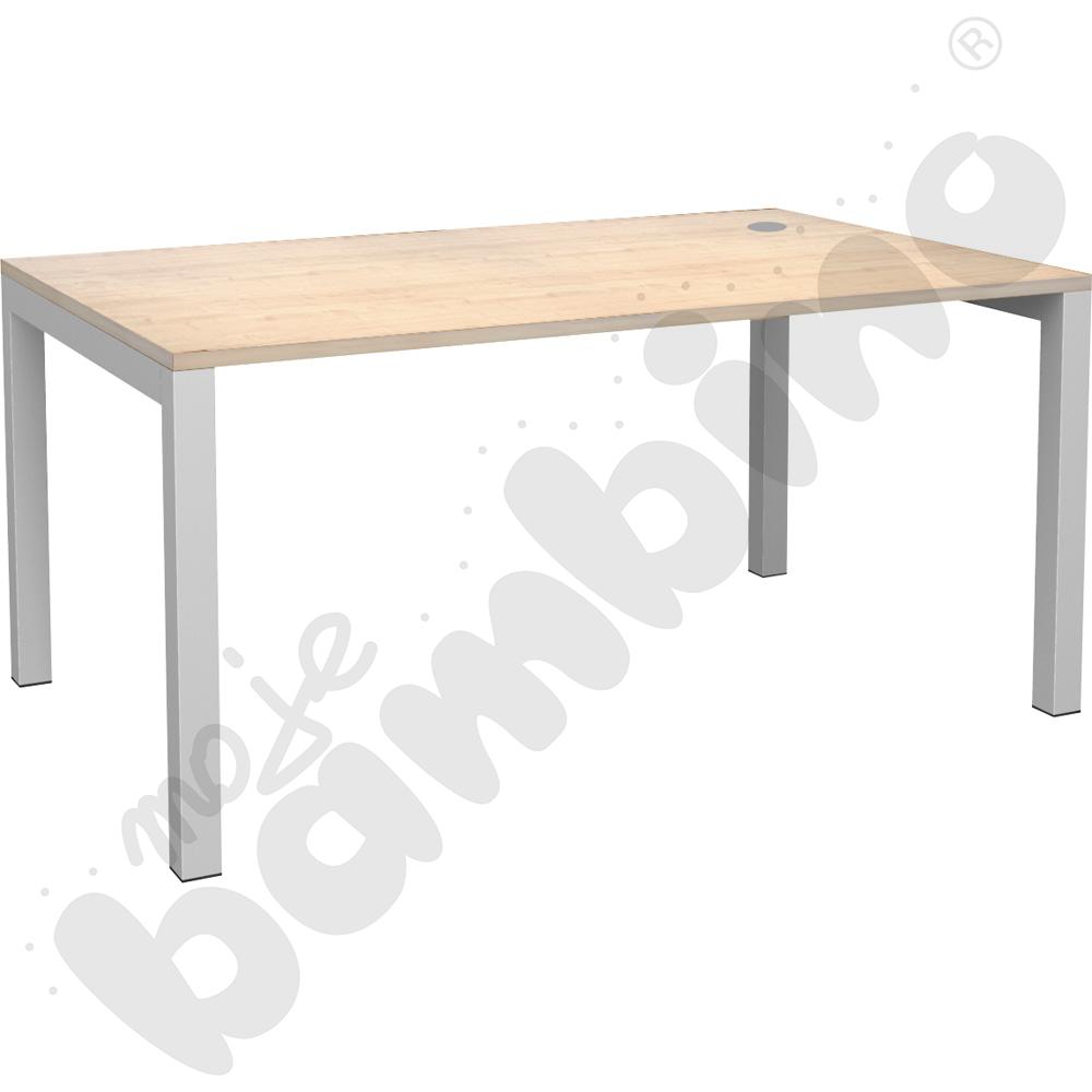   Biurko Kvadra 180 – klon 375, stelaż aluminium  