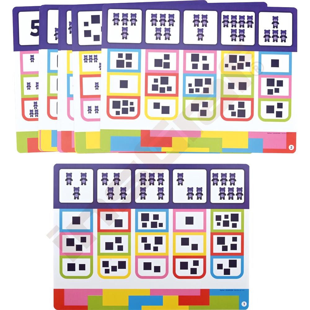 
Color Code – Aufgabenkarten - Zahlen von 1 bis 6
