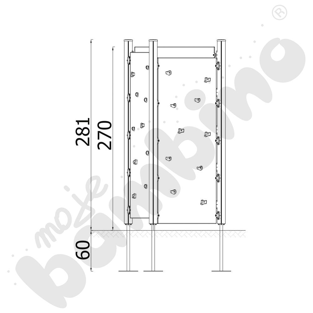 Ścianka wspinaczkowa potrójna