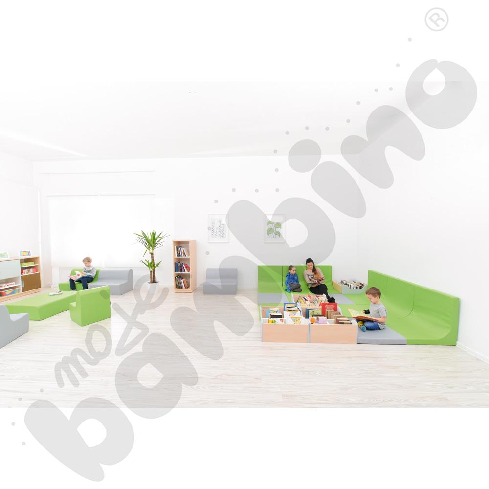 Quadro – szafka słupek L z 2 półkami, klon jasny