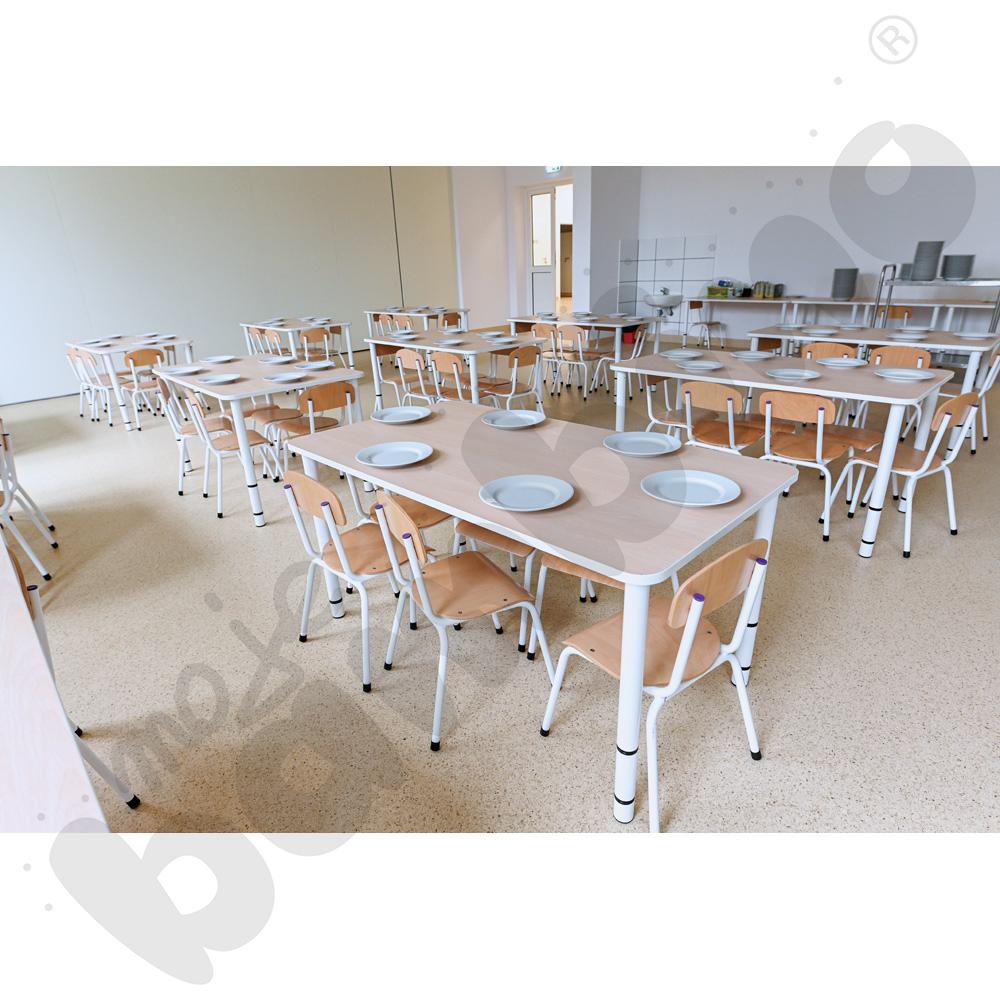 Blat Quadro klon jasny prostokątny, białe obrzeże