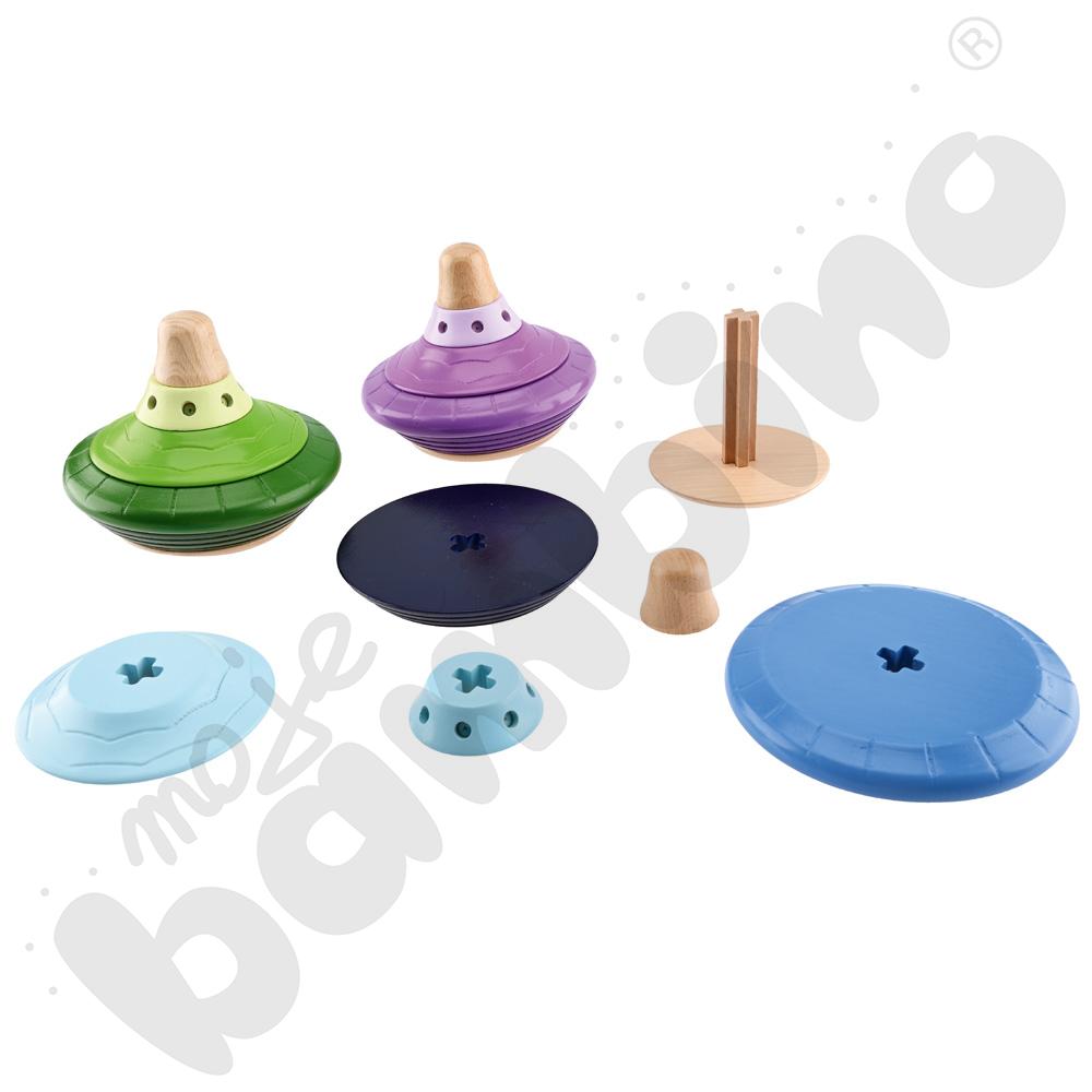 Drewniane bączki, 3 szt.