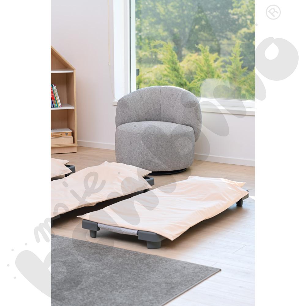 Łóżeczko przedszkolne szare