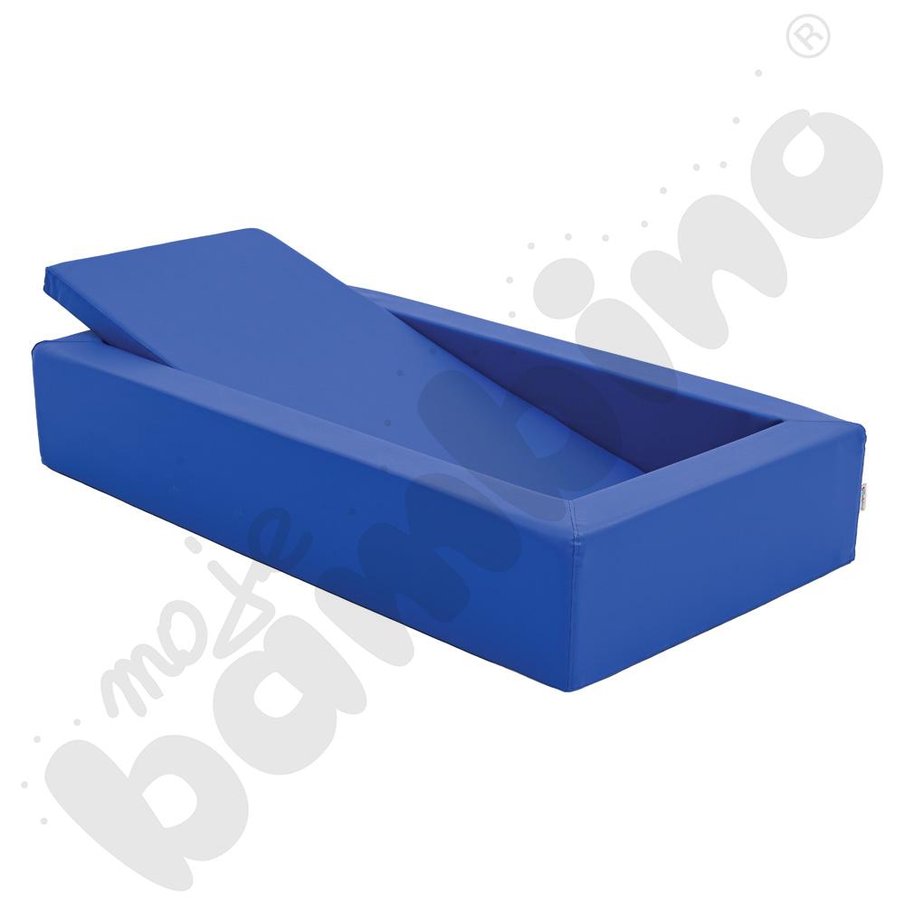 Granatowe łóżeczko piankowe z materacem