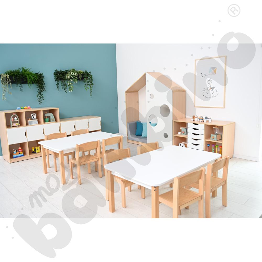 Krzesło Olek Deluxe ze stopką filcową, rozm. 2, buk