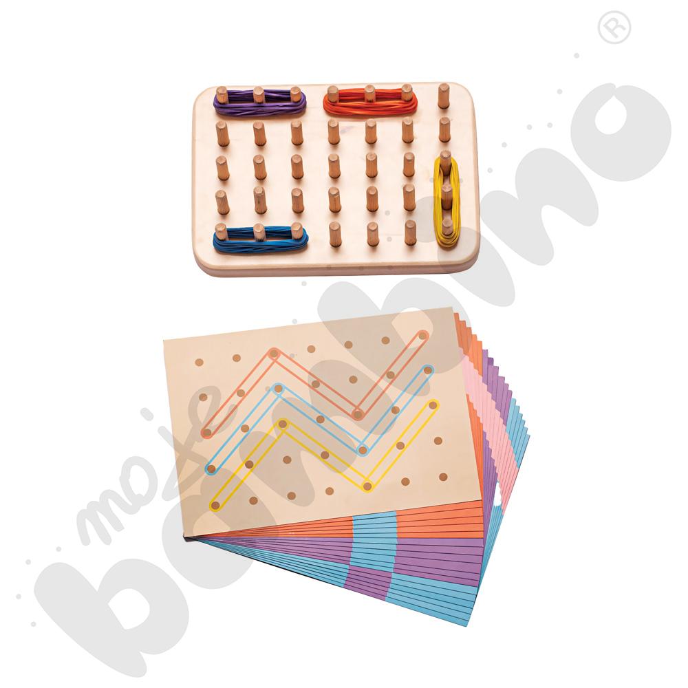 Drewniany Geoplan Montessori Good Wood - naturalny - MED