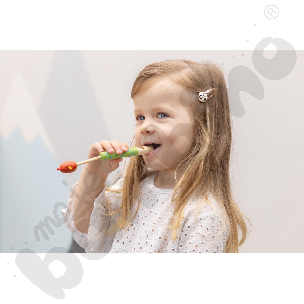 Drewniany gwizdek - zwierzak, mix wzorów