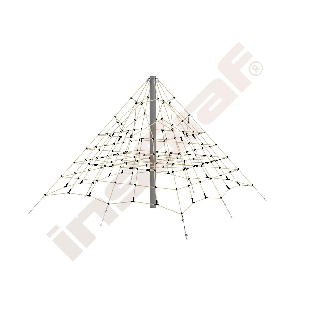 Seil-Pyramide, klein, beige-schwarz