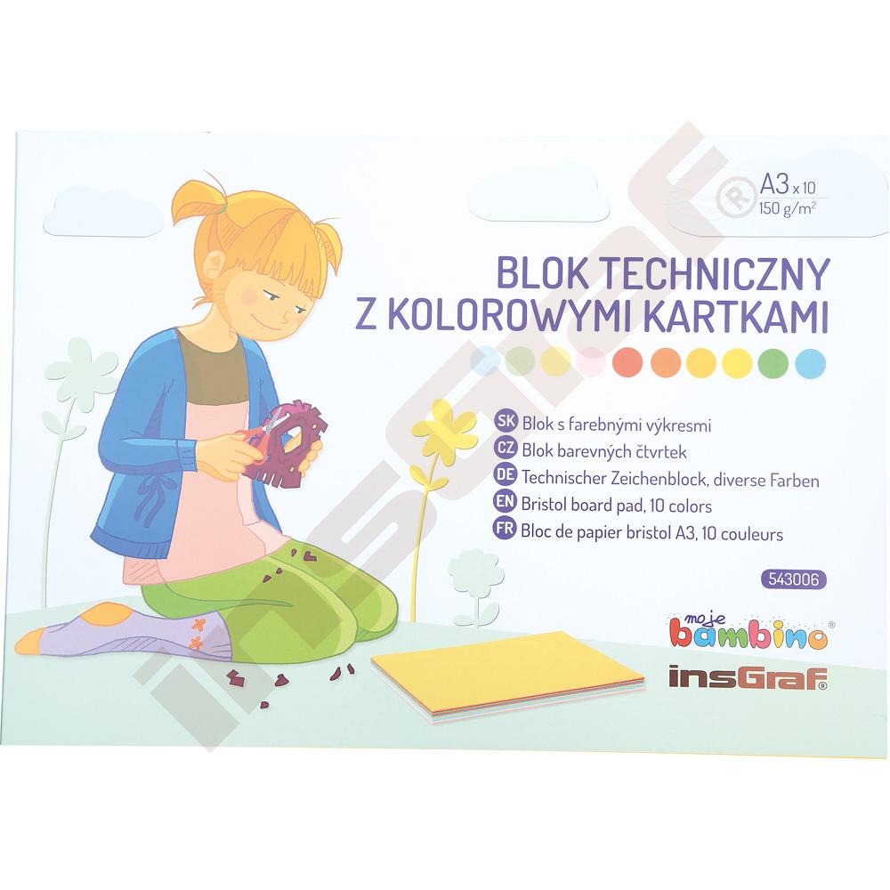 
Zeichenkarton A3, 10 Bogen, 10 Farben
