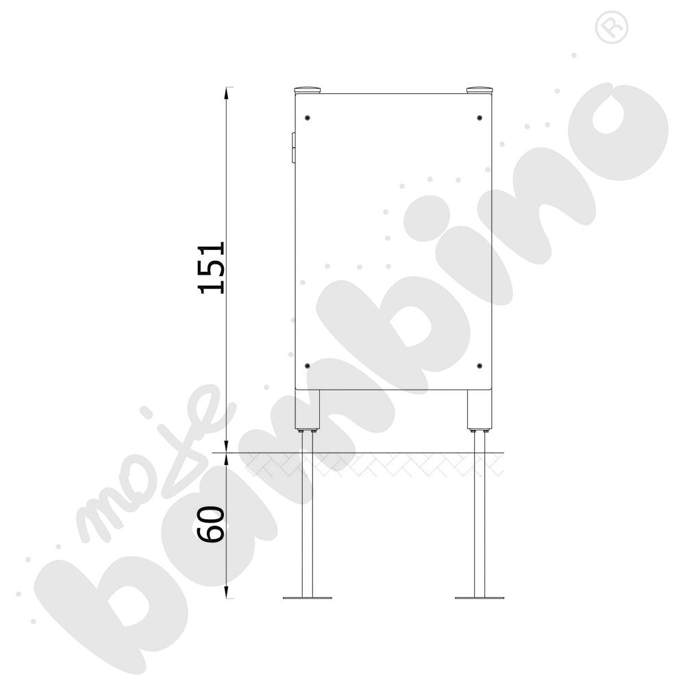 Tablica do rysowania, drewniane słupy