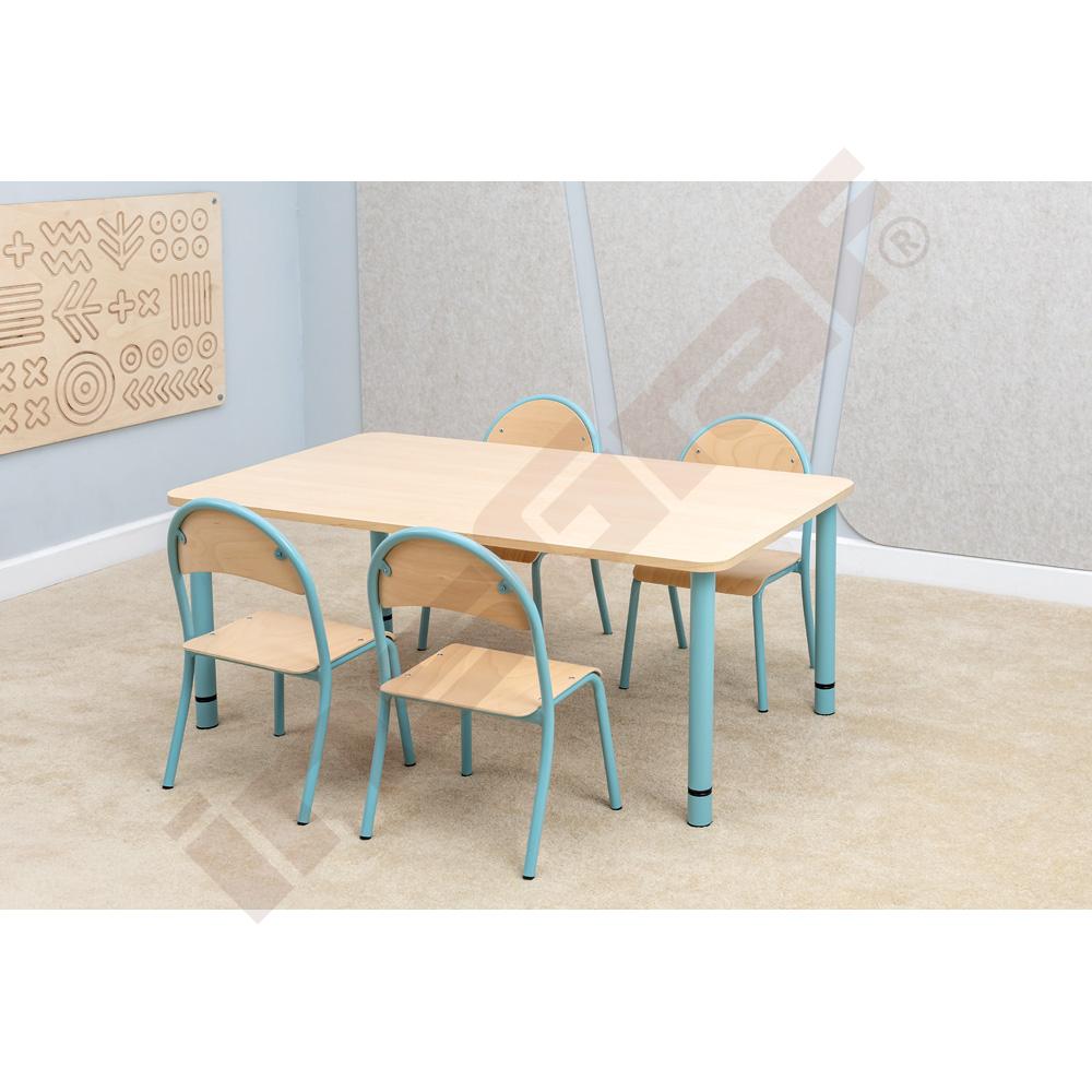 Nohy s regulací výšky, k deskám Quadro - tyrkysové, 4 ks vel. 0-3 (40-58 cm)