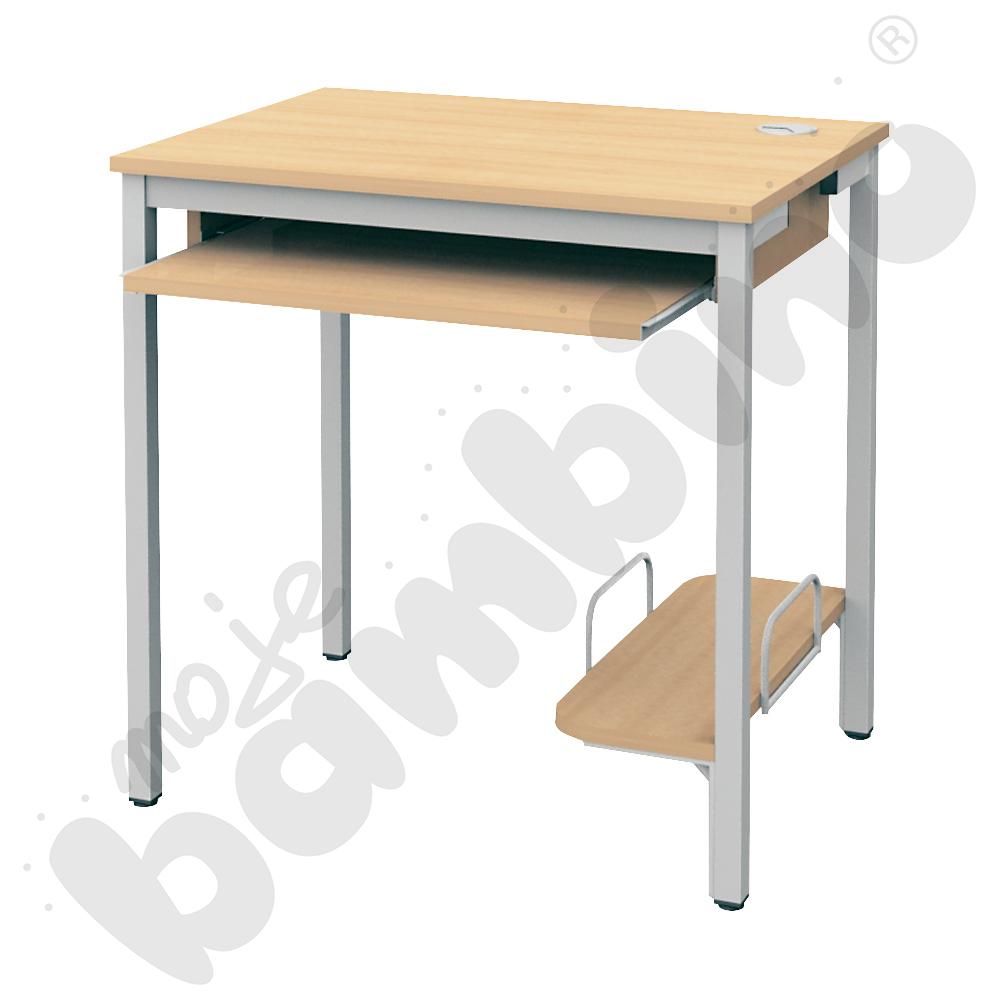 Stolik komputerowy STANDARD PLUS  z półką na komputer i szufladą na klawiaturę klon 375