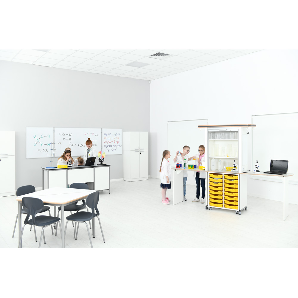 Laboratórny stôl LAB HPL, sivý - základná verzia