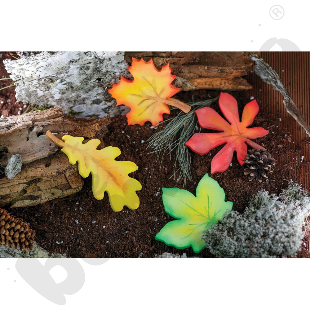 Piankowe kształty do ozdabiania - liście, 40 szt.