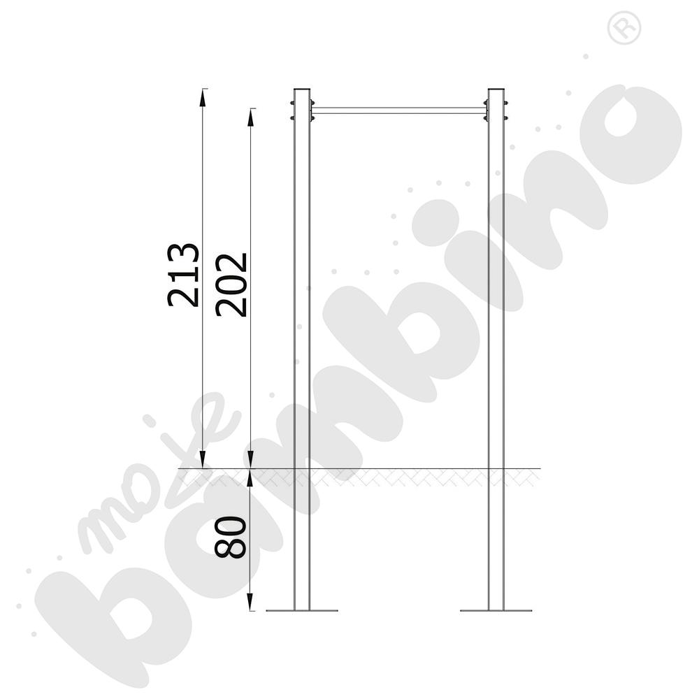 Street workout drążek wysoki Lime