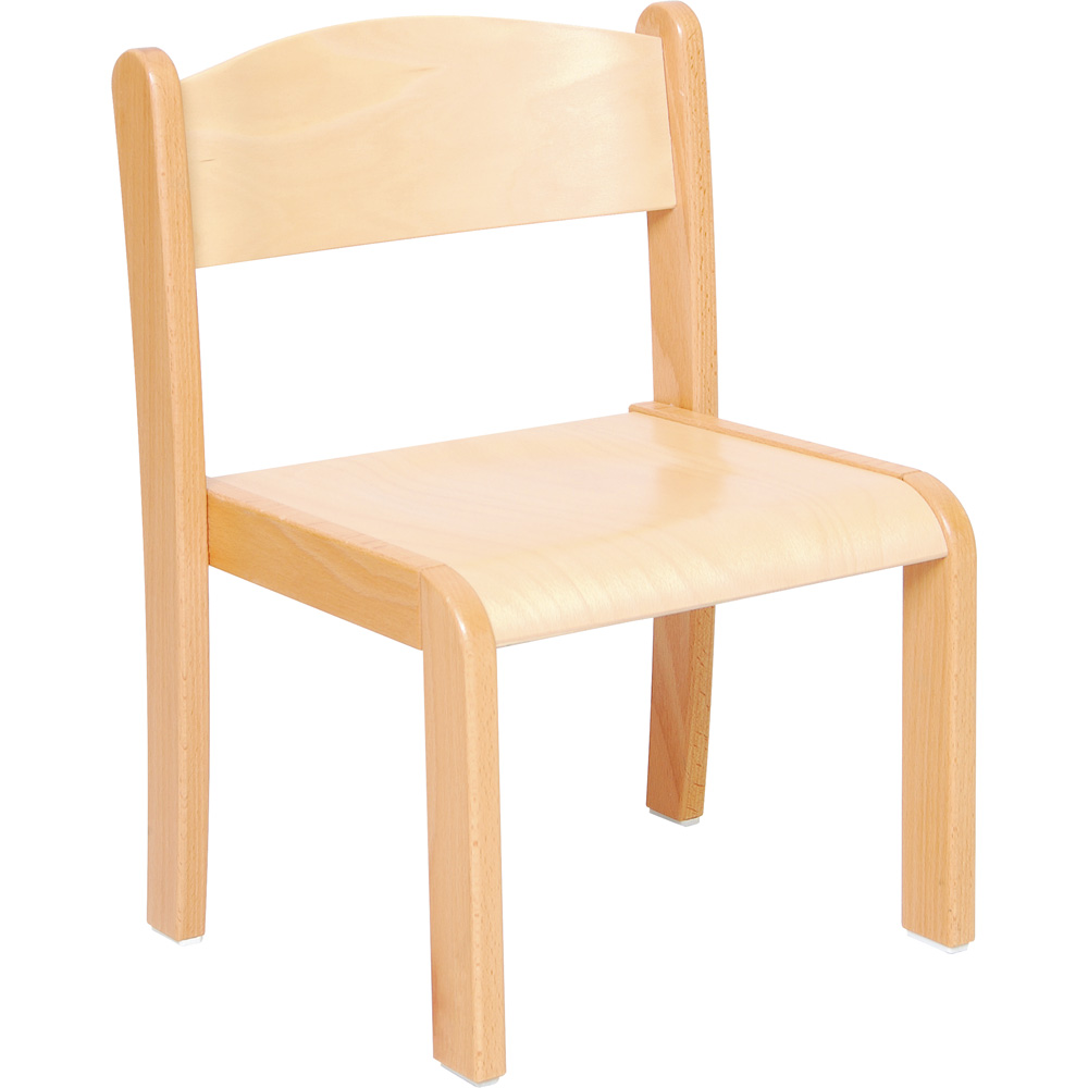 Stolička Filipko veľ. 3, výška 35 cm - k stolom 59 cm - prírodná, filcové koncovky
