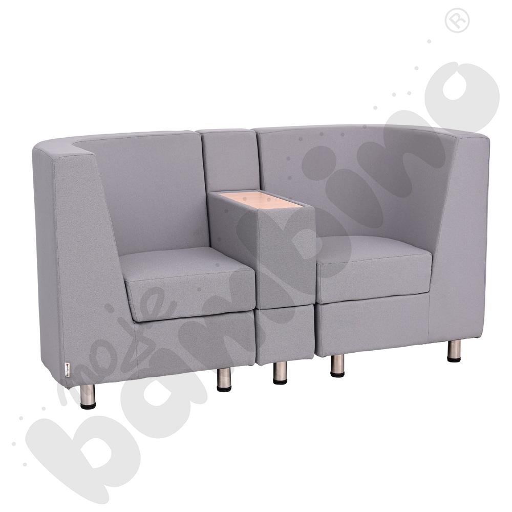 Kanapa Verba 2-osobowa ze stolikiem - szara