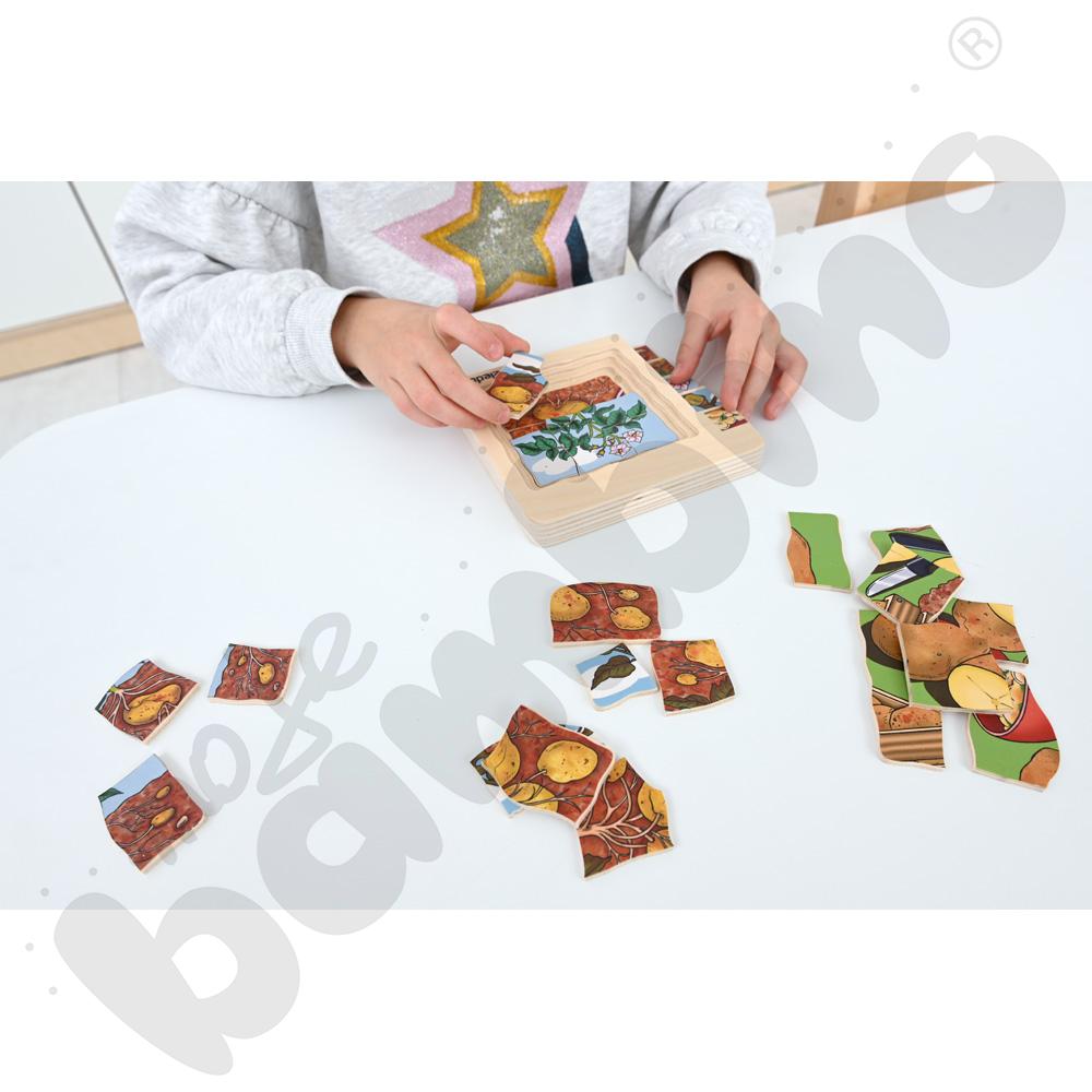 Edukacyjne puzzle warstwowe - ziemniaki