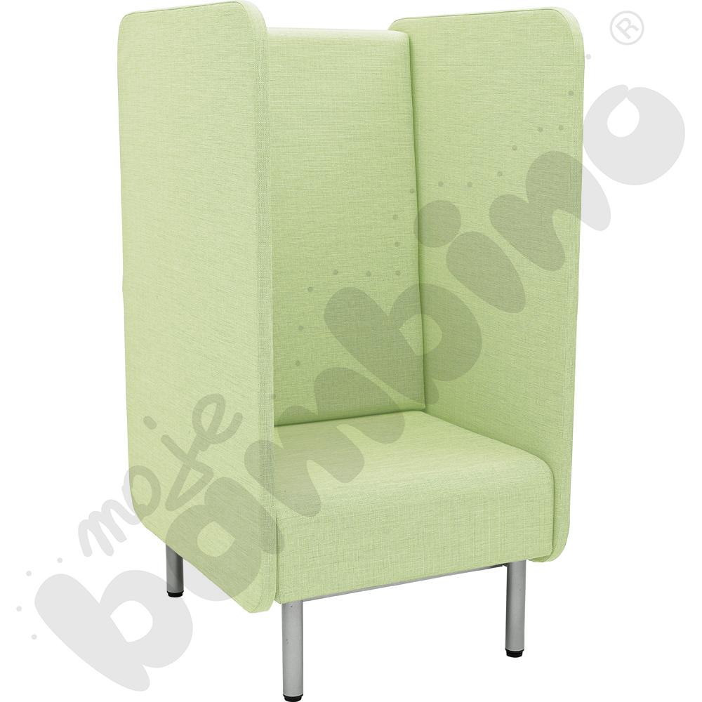 Fotel Inflamea 1 z wysokim oparciem, 1-os. - jasnozielony