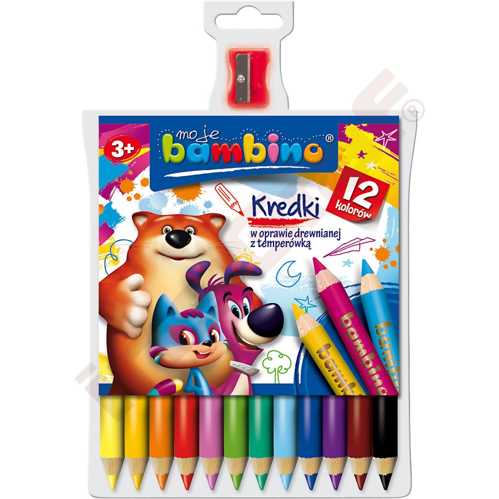 Pastelky Bambino dřevěné 12