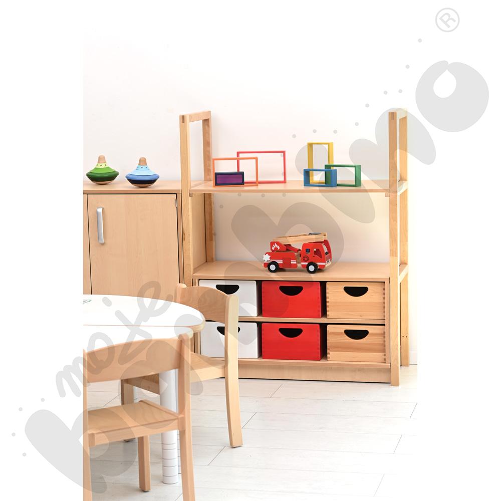 Szafka Flexi M z 1 półką na cokole, brzoza