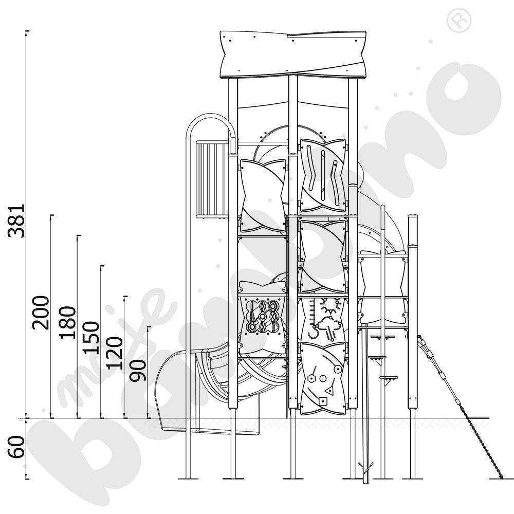 Zestaw Urbi 14, słupy drewniane B