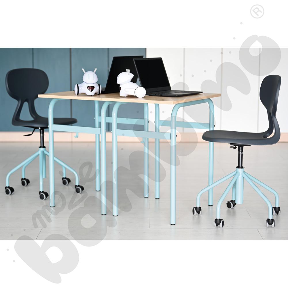 Krzesło obrotowe Piano - szaro-turkusowe