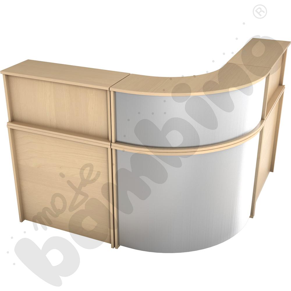 Narożna lada recepcyjna - klon 375