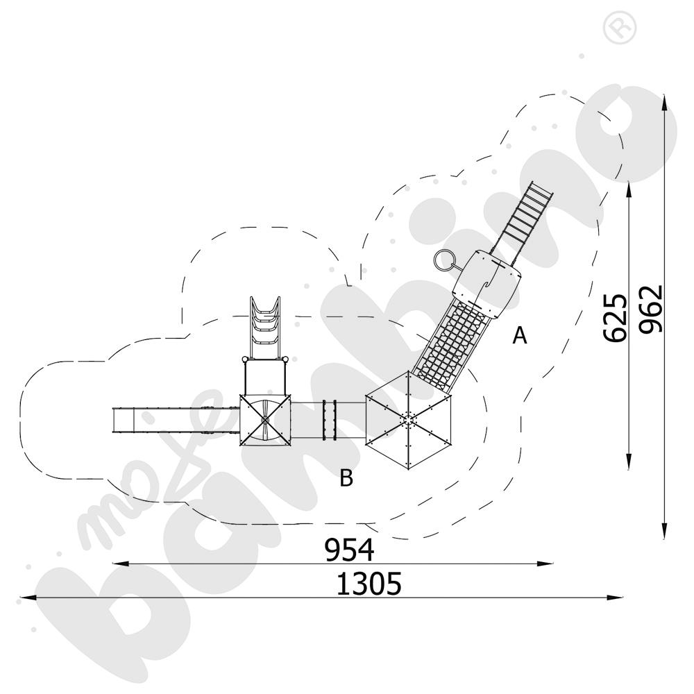 Orbis - baszta 14, metalowe słupy