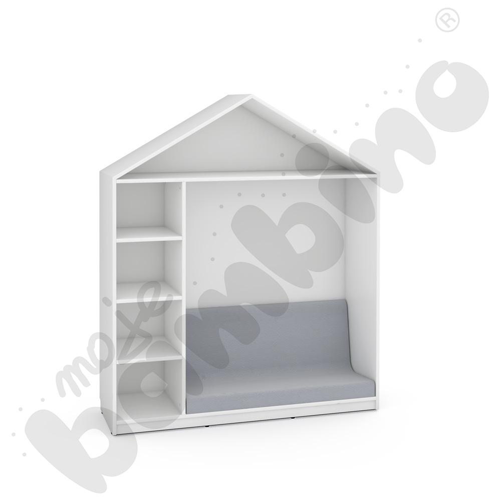 Siedzisko do biblioteczki-domku Feria, szare