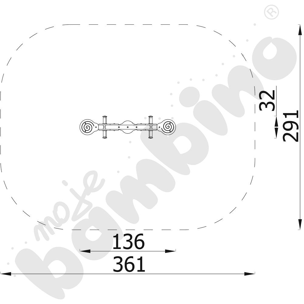Milo - ważka na podstawie metalowej